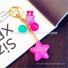 aliexpress star shape acrylic promotional wholesale plastic keychain